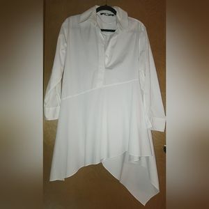 Zara Blouse with Asymmetric Hem